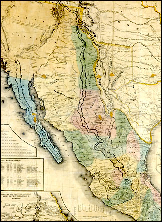 Map of Mexico, 1847 (detail)