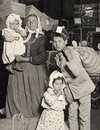 Italian Family at Ellis Island, 1905