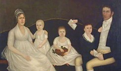 Joshua Johnson, portrait of Barbara Baker Murphy, ca. 1810
