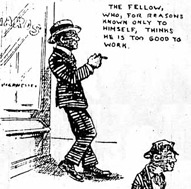 People We Can Get Along Without, cartoon, Chicago Defender, 1921, detail