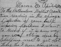 Letter to the Bethlehem Baptist Association in Chicago, Illinois, 1918, detail.