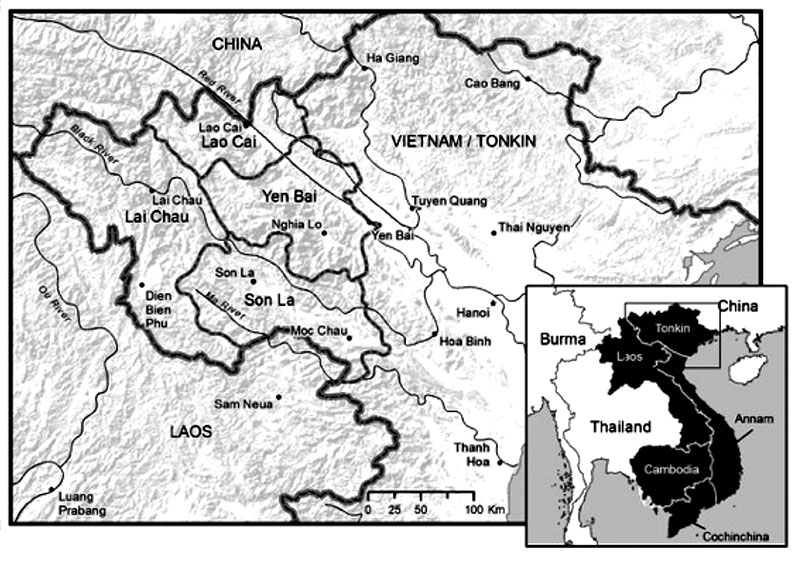 Vietnam Tonkin map