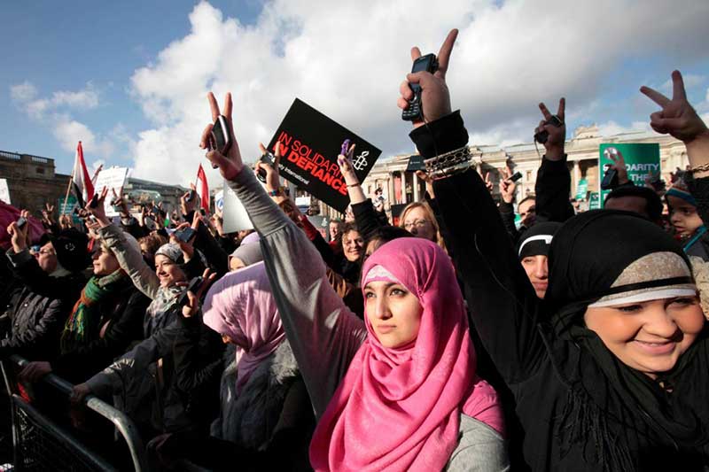 women protesters