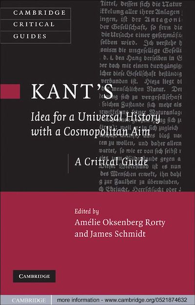 Cosmopolitanism; Social Theory; Intellectual History; Idee zu einer allgemeinen Geschichte in weltbürgerlicher Absicht; Immanuel Kant