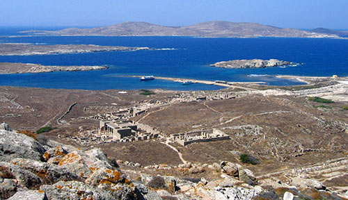 Greek island landscape