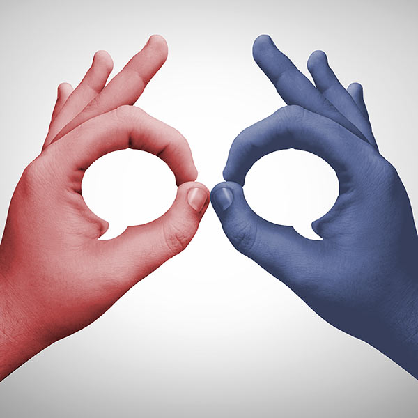 illustration representing civil debate