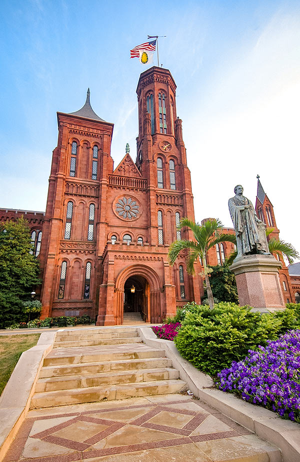 front entrance to the Smithsonian Institution