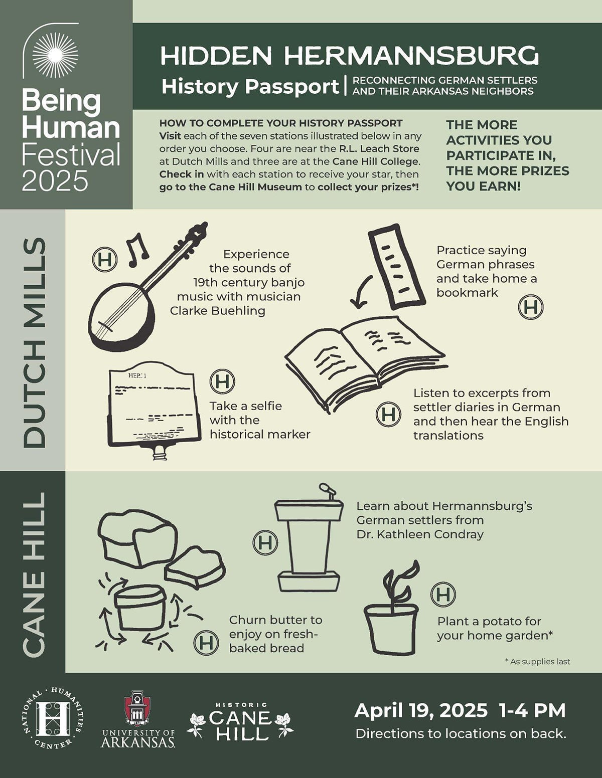 Hidden Hermannsburg’s History Passport, which was specially designed for the Festival. The first thirty participants to complete the passport received t-shirts, and other prizes included notepads, pencils, and stickers. Image courtesy of Historic Cane Hill.