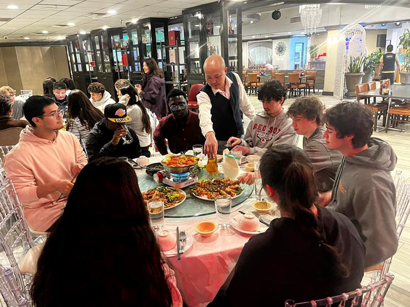 Attendees partook in a meal of authentic Vietnamese 'home cooking' at Viet Restaurant. Photo by Rose Campbell.
