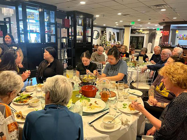Attendees partook in a meal of authentic Vietnamese 'home cooking' at Viet Restaurant. Photo by Rose Campbell.