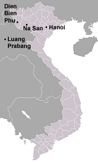 map of Vietnam showing Dien Bien Phu